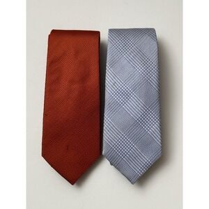 Charles Tyrwhitt Men's One Size Orange Blue Business Formal Lot of 2 Ties